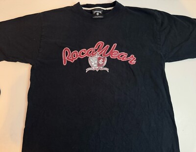 トップス Rocawear Vintage 1999 RocaWear T-Shirt Mens Size Large Crest Front Black