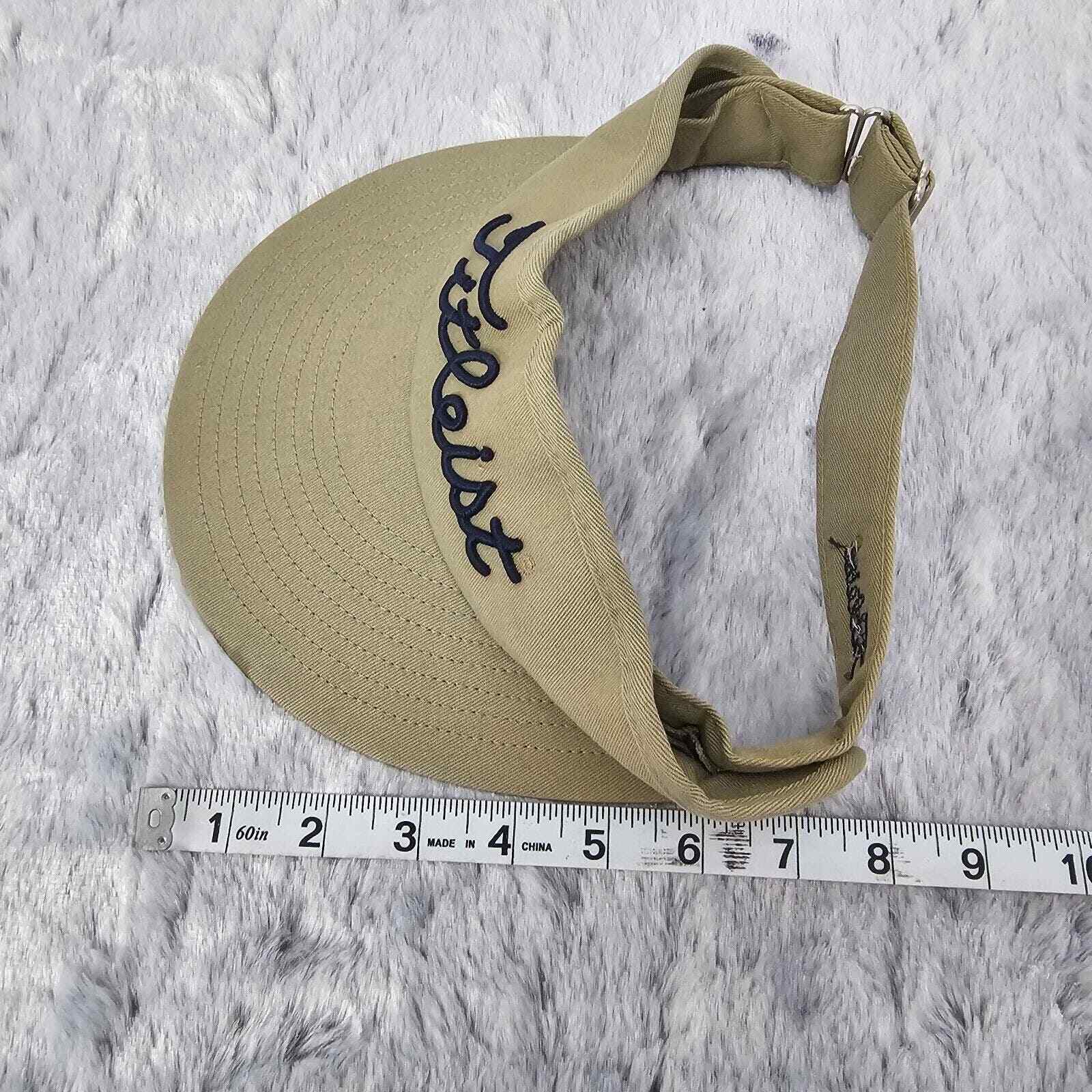 Titleist New Era Tan Golf Visor Hat Cap Adjustable 100% Cotton USA EUC Adult