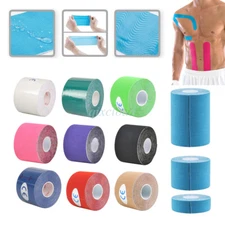 5M/Roll 2.5/5/10cm Sports Elastic Kinesiology Tape Muscle Pain Care Therapeutic