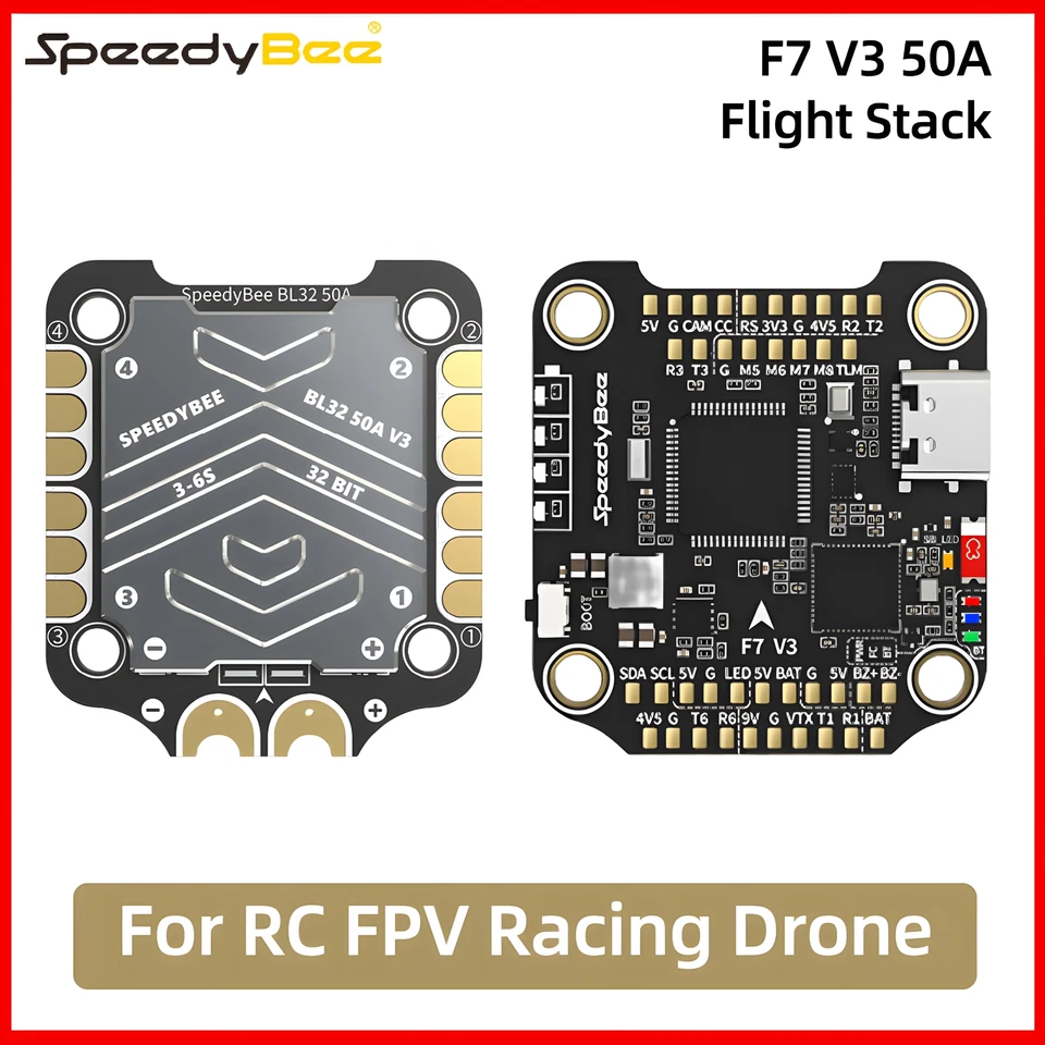 SpeedyBee F7 V3 Flight Stack Flight Controller 50A ESC for FPV Freestyle Drone - Image 2 of 4