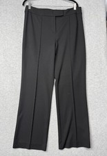 Anne Klein Women's Black Straight-Leg Stretch Trouser Bootcut Dress Pants Size 8