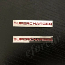 2x Metal Supercharged Car Trunk Fender Emblem Badge  Sticker Sport Turbo.