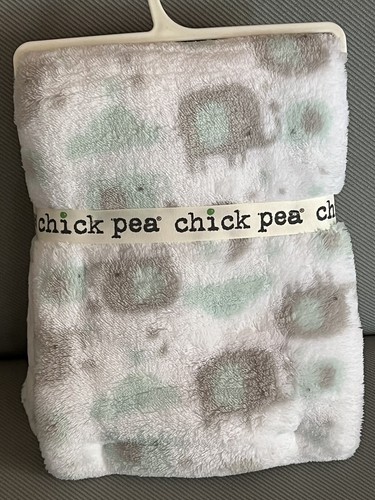 Chick Pea Baby Blanket Lovey Elephant Mint Green Blanket Security Buddy New - Picture 4 of 6