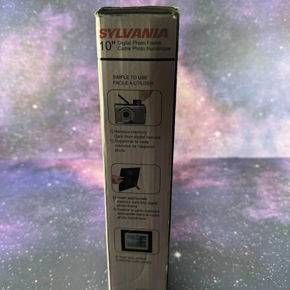 Sylvania SDPF1089 10" LED Wood Finished Digital Photo Frame 2GB New Open Box - Image 2 of 4