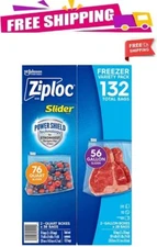 Ziploc Slider Freezer Bags, Variety Pack, 132 ct.