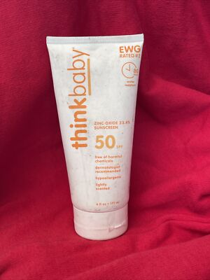 Thinkbaby SPF 50+ Baby Sunscreen – Safe Natural Sunblock for Babies oz  - Main Image
