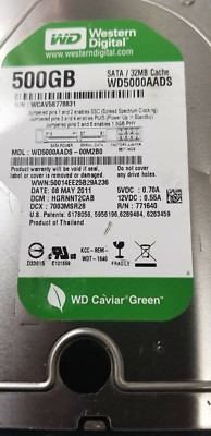 WD WD5000AADS-00M2B0 500GB Hard Drive DCM: HGRNNT2CAB WD5000AADS