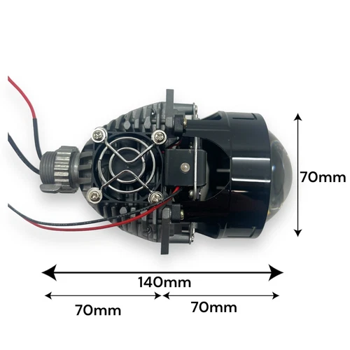 2 x 2.5" Full Bi-LED RHD Retrofit Projectors Lens like Xenon HID white hi/low - Picture 6 of 12