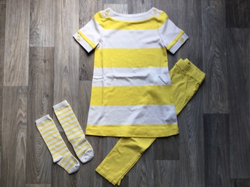 Gap 3T Yellow Striped Dress leggings | eBay