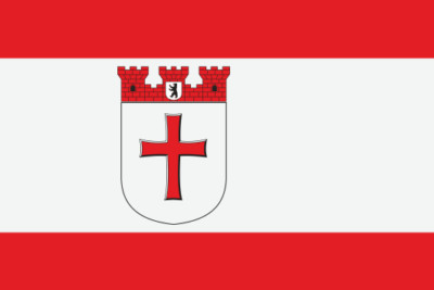 Fahne Flagge Berlin-Tempelhof 20 x 30 cm Bootsflagge Premiumqualität