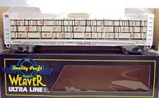 WEAVER O SCALE ULTRA LINE 50' BULKHEAD FLAT CAR LV LEHIGH VALLEY W / LOAD 3 RAIL