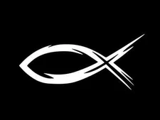 Christian Fish Tribal Vinyl Decal Car Sticker Truck Wall CHOOSE SIZE COLOR