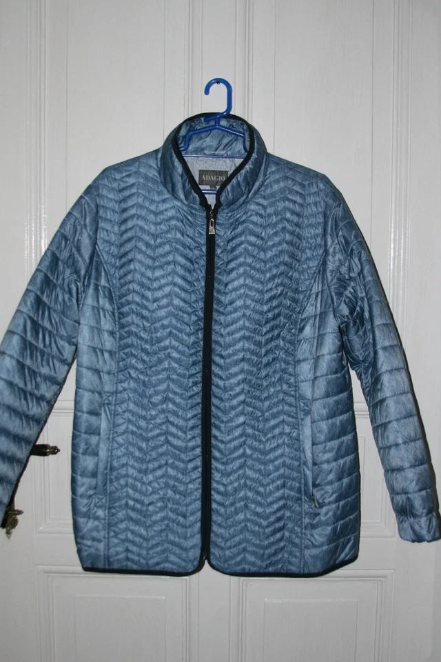 gesteppte Damenjacke , Größe 50 , Hellblau, Adagio