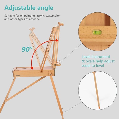 Tripod Artist Easel Adjustable Painting Stand Display Sketch Board Art Holder - Picture 35 of 44
