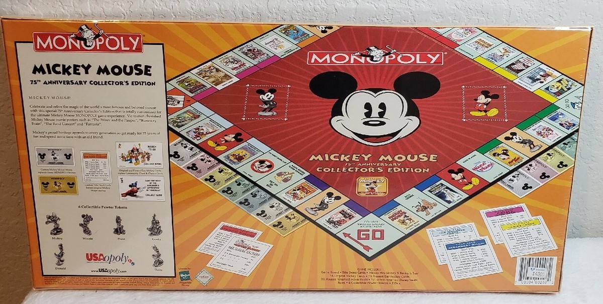 Vintage Monopoly Mickey Mouse 75th Anniversary Collector's