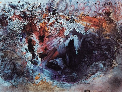 Salvador Dali - San Salvador und Antoni Gaudi Arguin 1960 Poster Leinwand Film Fi