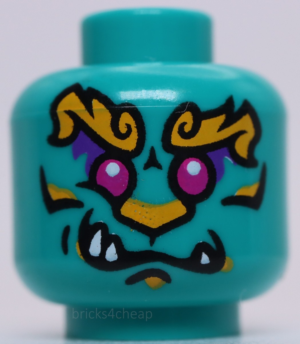 ルネ エムズグレイシー トッカ フォクシー ジョリーミニョン アナイ Mプルミエ Lego Dark Turquoise Head Alien Magenta Eyes Bright Light Orange