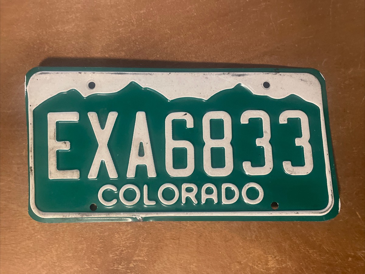 1990s Colorado License Plate # EXA 6833 | eBay