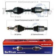 SurTrack Pair Set of 2 Front CV Axle Shafts For Chevrolet Pontiac 6T70 FWD Auto
