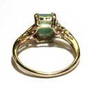14k yellow gold .90ct SI2 H diamond natural emerald gemstone ring 5.7g — photo 5