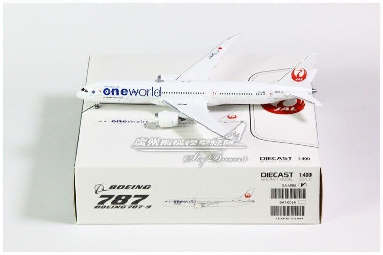 1:400 JC Wings JAPAN AIRLINES Oneworld BOEING 787-9 Airplane