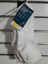 Womens quarter socks Performance Size 5 - 8 White 3 Pairs