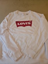 Vintage Levi's Spell Out Sweatshirt Red Tab White Logo Roundneck Pullover Size S