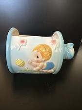 Vintage 1960's Baby Nursery Planter Japan,baby Boy Bottle