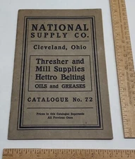 NATIONAL SUPPLY CO - Thresher and Mill Supplies - CATALOGUE No 72 -listing #7369