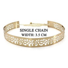 Women Mirror Metal Plate Belt Gold Silver Dress Skirt Waist Chain Fashion UK