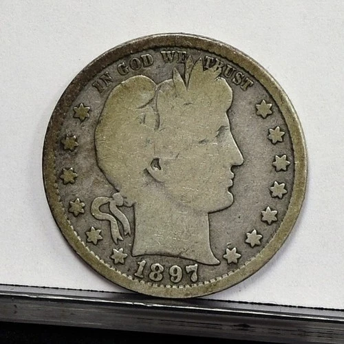 1897-S Barber Quarter - VG Details, Light Toning (#60118-L)