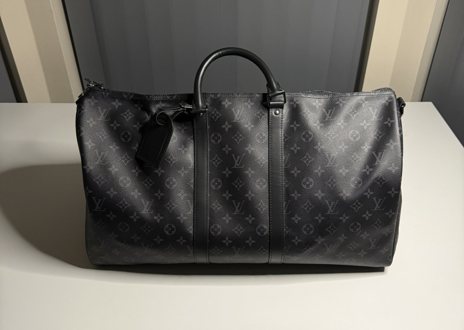Louis Vuitton Keepall Bandoulière 55 Monogram Eclipse M40605