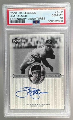 100532000 Jim Palmer 2000 Upper Deck Legends Legendary Signatures Auto PSA 10 - Image 1 of 3
