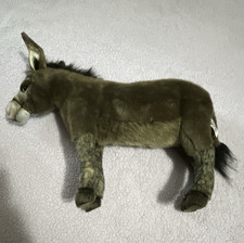 Hansa Donkey Stuffed Animal Plush Gray Brown With Tag Hansa Creation Tag
