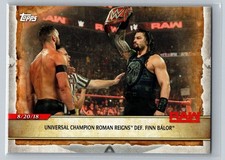 2020 Topps WWE Road to Wrestlemania #15 Roman Reigns Defeats Finn Balor