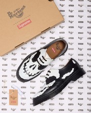 Supreme x Dr.Martens 1461 Skull 3 Eye Shoe Black White 25FW Week 14 Japan New