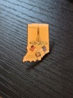 Vintage American Legion Indiana Epoxy Pin Hoosier Hospitality US Flag — photo 1