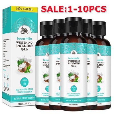 *Oil Coconut Mouthwash for Natural Teeth Whitening,Fresh Breath & Oral Care100ml