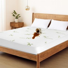 Bamboo Mattress Protector-Twin XL Size,Waterproof Cooling Machine Washable wi...