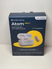 Audien ATOM PRO 2 Wireless Rechargeable OTC Hearing Aids... - New Sealed