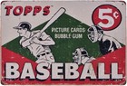 Flytime Topps Baseball Vintage Retro Metal Tin Sign Home Bar Kitchen Multi
