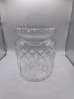 Waterford Lismore Crystal Biscuit Barrel Jar Cut Glass Ireland Vintage