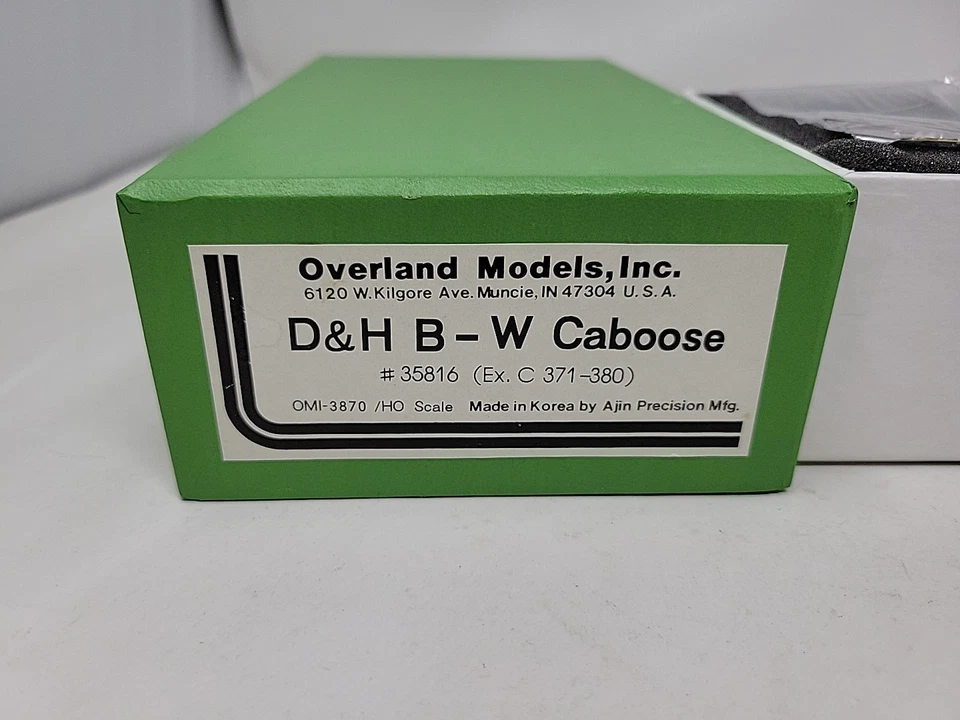 Overland Models Brass OMI-3870 HO D&H Delaware Hudson Bay Window Caboose NOS - Image 2 of 4
