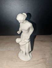 Bisquit Porzellan Figur Weiß Mutter mit Kind...