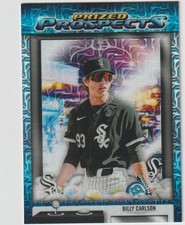 2025 BOWMAN DRAFT BILLY CARLSON SS WHITE SOX RC #PP-6 PRIZED PROSPECTS MOJO REF.