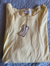 GANT RUGGER Featherlight Tri-Blend The Crue Sweater in Yellow Size 2XL NWT $115