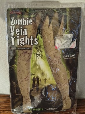 NIP 2012 Halloween Zombie Vein Tights - Adult Costume Accessory Sealed