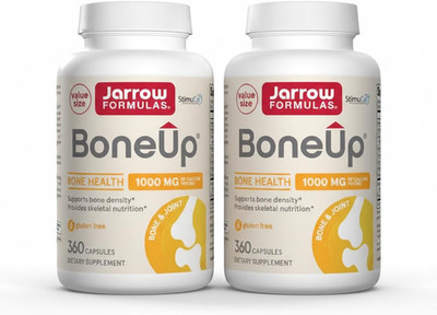 Boneup for Bone Density - Vitamin D3 and K2, Calcium Support, 360 Capsules, Prom