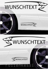 2 Aufkleber Wunschtext Löwe 20cm KFZ PKW Roller Boot Peugeot etc. Farbwahl PG24