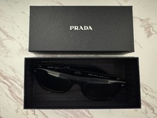 Prada SPR B12 Black-Grey 55mm Sunglasses / New